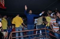 Balakrishna watches Gautamiputra Satakarni at Bramarambha theatre